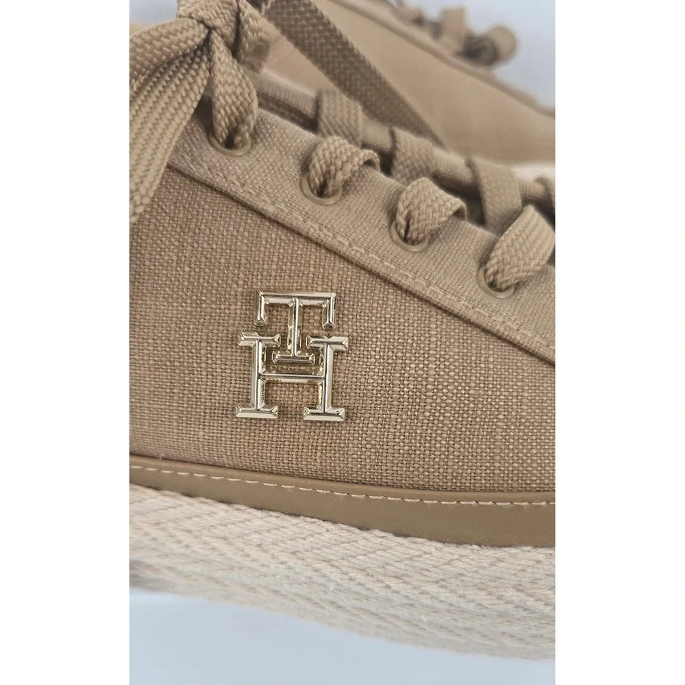 Tommy Hilfiger 7.5 Kelsey II Sneakers Womens Tan‎ Excellent Espadrille Platform